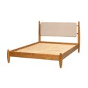 Ver imagem 2 de Cama Casal com Cabeceira Estofada Madeira Maciça Baru CabeCasa MadeiraOriginals Marrom/Cacau