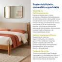 Ver mais imagens de Cama Casal com Cabeceira Estofada Madeira Maciça Baru CabeCasa MadeiraOriginals Marrom/Cacau