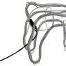 Armação Rena Macho de Led Média 45cm Altura 220v Branco Frio - 5