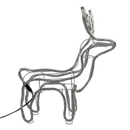 Armação Rena Macho de Led Média 45cm Altura 220v Branco Frio - 3