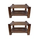 Ver imagem 1 de Kit 2 Organizador de Madeira Cor Imbuia