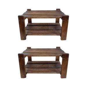 Kit 2 Organizador de Madeira Cor Imbuia