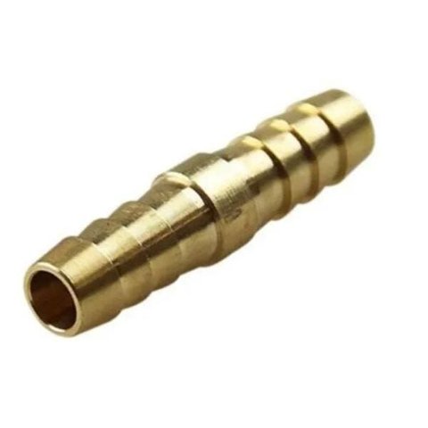 Emenda para Mangueira 1/4 X1/4(6mm)aço com 5 Peças