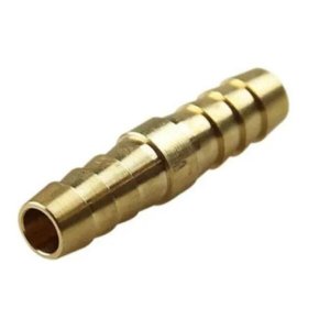 Emenda Para Mangueira 1/4 X1/4(6mm)Aço Com 5 Peças