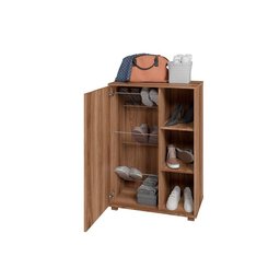 Armário Sapateira Solteiro BST 21 c/ 1 Porta e 3 Nichos Branco - BRV - 4