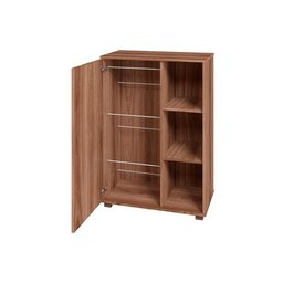 Armário Sapateira Solteiro BST 21 c/ 1 Porta e 3 Nichos Branco - BRV - 5