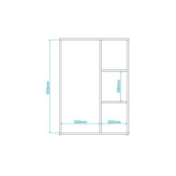 Armário Sapateira Solteiro BST 21 c/ 1 Porta e 3 Nichos Branco - BRV - 3