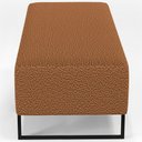 Ver imagem 7 de Puff Decorativo Sala de Estar Bali W01 Base Ferro 120x50 cm Bouclê Terracota - Lyam Decor