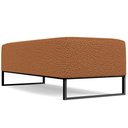Ver imagem 5 de Puff Decorativo Sala de Estar Bali W01 Base Ferro 120x50 cm Bouclê Terracota - Lyam Decor