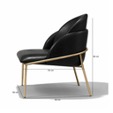 Ver imagem 2 de Kit 2 Cadeira Aurora de Mesa de Jantar e Recepção Courissimo:Preto