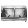 Mesa Pia Aço Inox Industrial com Duas Cubas 50x40x25cm (Direito) - 170x60x80cm - Brascool - 5