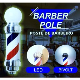 Barber Pole Giratório 60cm Bivolt +barber Mini 30cm - 7