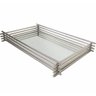 Bandeja Espelhada Para Banheiro Retangular Lavabo Decoração Cromado - 3