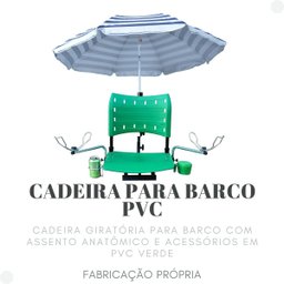 Cadeira para Barco Giratória Dobrável com Acessórios Verde - 9