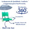 Cadeira para Barco Giratória Dobrável com Acessórios Verde - 8