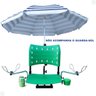 Cadeira para Barco Giratória Dobrável com Acessórios Verde - 2
