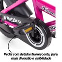 Ver imagem 4 de Bicicleta Infantil Aro 12 Rosa Baby Style Speedy com Rodinhas Removíveis Cesto Cestinha Menina Freio