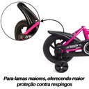 Ver imagem 6 de Bicicleta Infantil Aro 12 Rosa Baby Style Speedy com Rodinhas Removíveis Cesto Cestinha Menina Freio