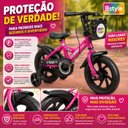 Ver imagem 2 de Bicicleta Infantil Aro 12 Rosa Baby Style Speedy com Rodinhas Removíveis Cesto Cestinha Menina Freio