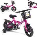 Ver imagem 1 de Bicicleta Infantil Aro 12 Rosa Baby Style Speedy com Rodinhas Removíveis Cesto Cestinha Menina Freio