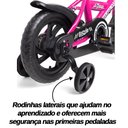 Ver imagem 3 de Bicicleta Infantil Aro 12 Rosa Baby Style Speedy com Rodinhas Removíveis Cesto Cestinha Menina Freio