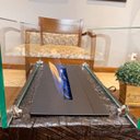 Ver imagem 3 de Lareira Ecológica no Dormente com Rodinhas e Queimador em Ferro - 70 x 22 cm - Bromo com Vidros