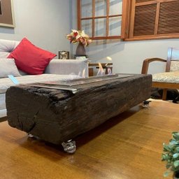 Lareira Ecológica no Dormente com Rodinhas e Queimador em Inox - 70 x 22 cm - Quilotoa - 4