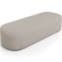 Ver imagem 2 de Cabeceira Cama Box Queen 160cm Lanna com Puff Recamier Doha W01 Linho Bege - Lyam Decor