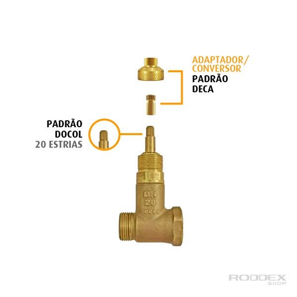 Conversor Adaptador Acabamento Registro De Docol Para Deca - 3