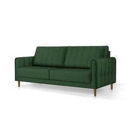 Sofá Living Biagio 1,70m Veludo Pés Madeira Espuma D-28:verde - 4