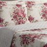 Cobre Leito Casal Fascinio 03 Peças - Floral Vermelho - 2