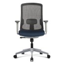 Ver imagem 3 de Cadeira Escritório Nr-17 Giratória Diretor BLM189D Blume Tela Mesh Azul Base Rodizio Nylon