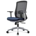 Ver imagem 1 de Cadeira Escritório Nr-17 Giratória Diretor BLM189D Blume Tela Mesh Azul Base Rodizio Nylon