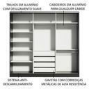 Ver imagem 6 de Guarda Roupa Casal 100% Mdf Madesa Zurique 3 Portas de Correr com Espelhos - Preto/rustic