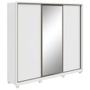 Ver imagem 4 de Guarda-roupa Casal com Espelho 3 Portas de Correr 6 Gavetas Spazio Glass Lopas - Branco - Bymobille