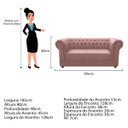 Ver imagem 5 de Kit Poltrona e Namoradeira Chesterfield Ana Suede Rosê - Doce Sonho Móveis