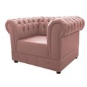 Ver imagem 2 de Kit Poltrona e Namoradeira Chesterfield Ana Suede Rosê - Doce Sonho Móveis