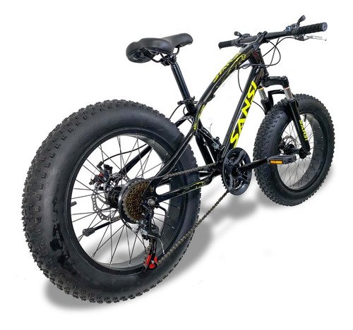 Bicicleta Aro 20 Infantil Pneus 4.0 Freios a Disco Fat Bike - Preto - 2