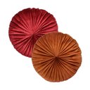 Ver imagem 1 de 2 Almofadas Redondas Rendy em Veludo Várias Cores Cor:terracota e Vermelho
