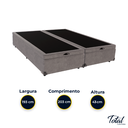 Ver imagem 4 de Cama Box Baú King Suede Cinza