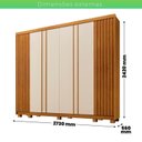 Ver imagem 4 de Guarda-roupa 6 Portas 6 Gavetas Arezzo