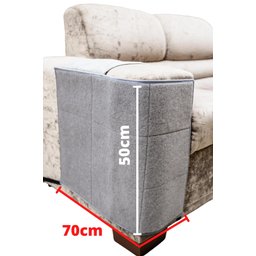 Arranhador para Gatos e Protetor de Sofá Cor Cinza Claro- 02 Unidades - Lados Direito e Esquerdo - 3 Arranhador para Gatos e Protetor de Sofá Cor Cinza Claro- 02 Unidades - Lados Direito e Esquerdo - 3