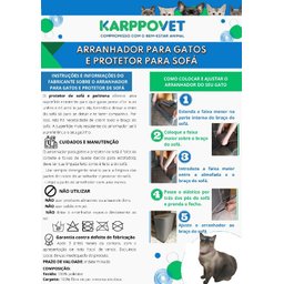 Arranhador para Gatos e Protetor de Sofá Cor Cinza Claro- 02 Unidades - Lados Direito e Esquerdo - 7 Arranhador para Gatos e Protetor de Sofá Cor Cinza Claro- 02 Unidades - Lados Direito e Esquerdo - 7