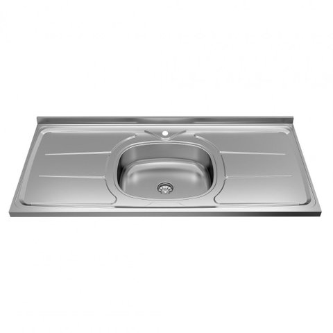 Pia de Cozinha Bali 1,20m Inox com Válvula Ghelplus