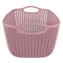Ver imagem 3 de Cesto Trançado Retangular Alto Grande Rosa Antigo Mor