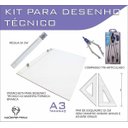Ver imagem 1 de Kit Desenho Técnico Engenharia Arquitetura Prancheta A3 Formica Par Esquadros 32 cm Cis 303 Regua