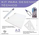 Ver imagem 1 de Kit Desenho Técnico Engenharia Arquitetura Prancheta A3 Formica Par Esquadros 32 cm Cis 303 Regua