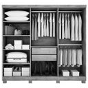 Ver imagem 2 de Guarda-roupa solteiro 6 portas 1,80m com pés - Sergipe-Nature - Bianchi Móveis