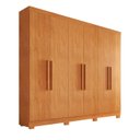 Ver imagem 1 de Guarda-roupa solteiro 6 portas 1,80m com pés - Sergipe-Nature - Bianchi Móveis