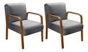 Ver imagem 1 de Kit 2 Poltronas Anita Cor:Linho Cinza 320